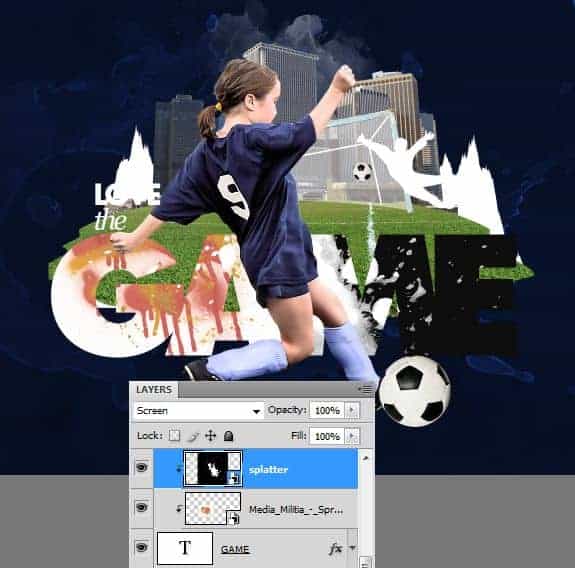 آموزش طراحی پس زمینه ورزشی در فتوشاپ
